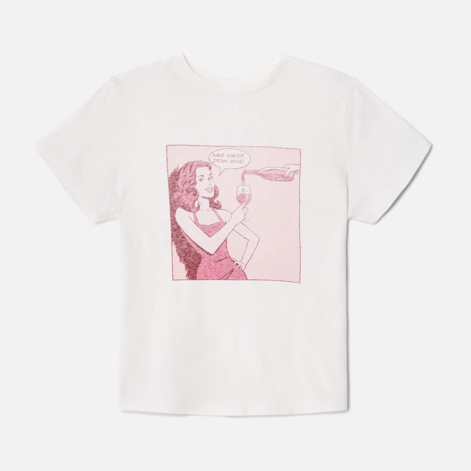 Classic Tee Drink Wine Vintage White