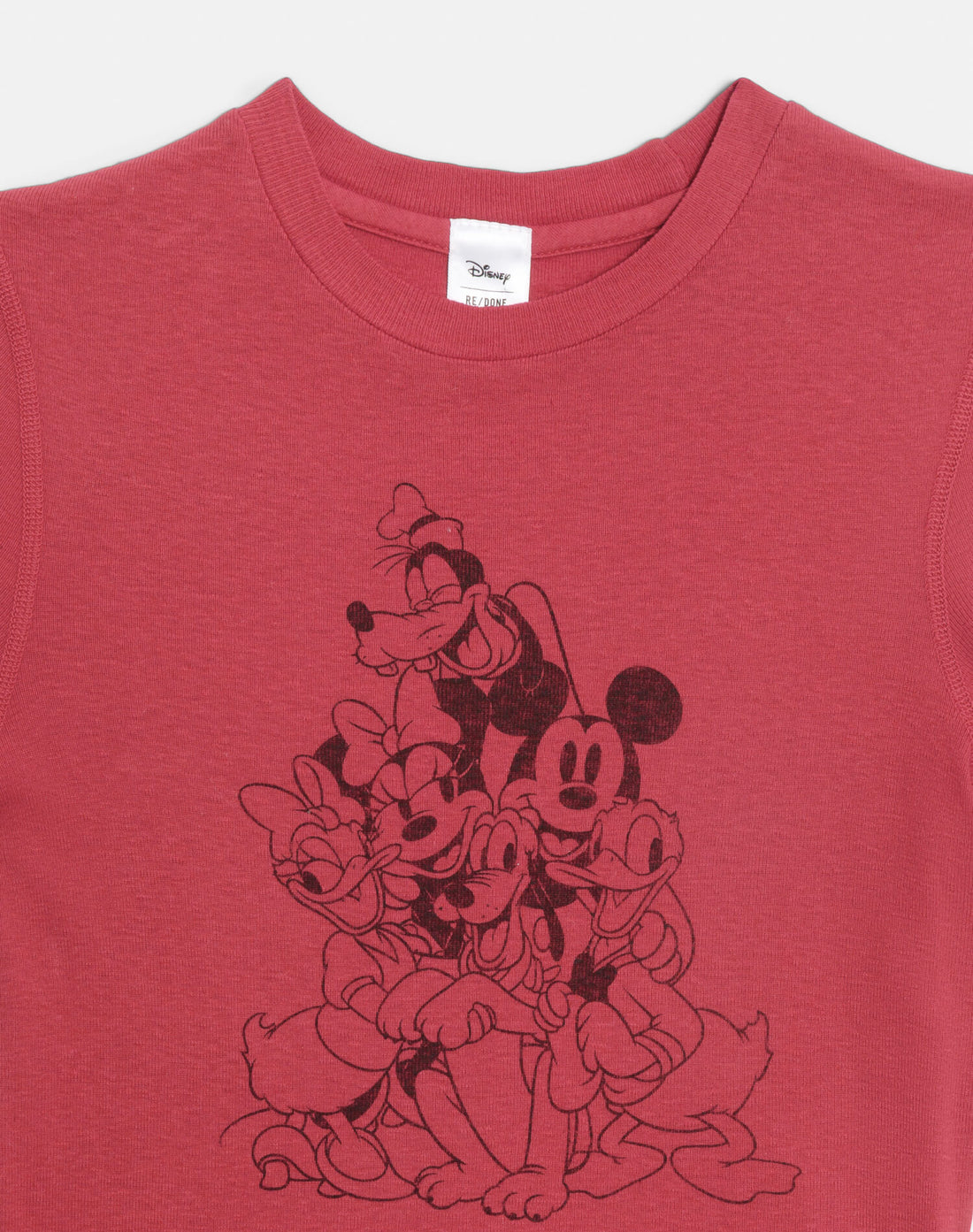 90s Baby Tee Mickeys Crew Rosso
