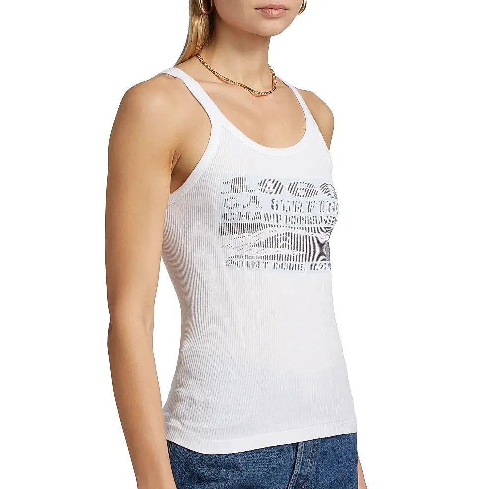 Ribbed Tank CA Surf Optic White