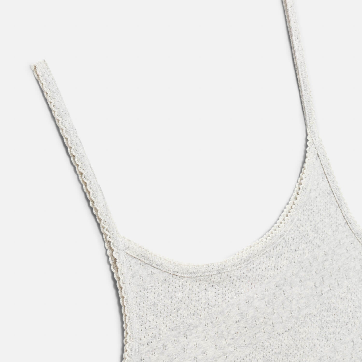 Pointelle Jolie Tank Heather Grey