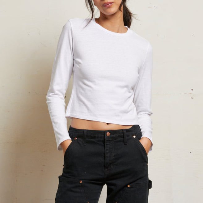Jamie Recycled L/S Tee White
