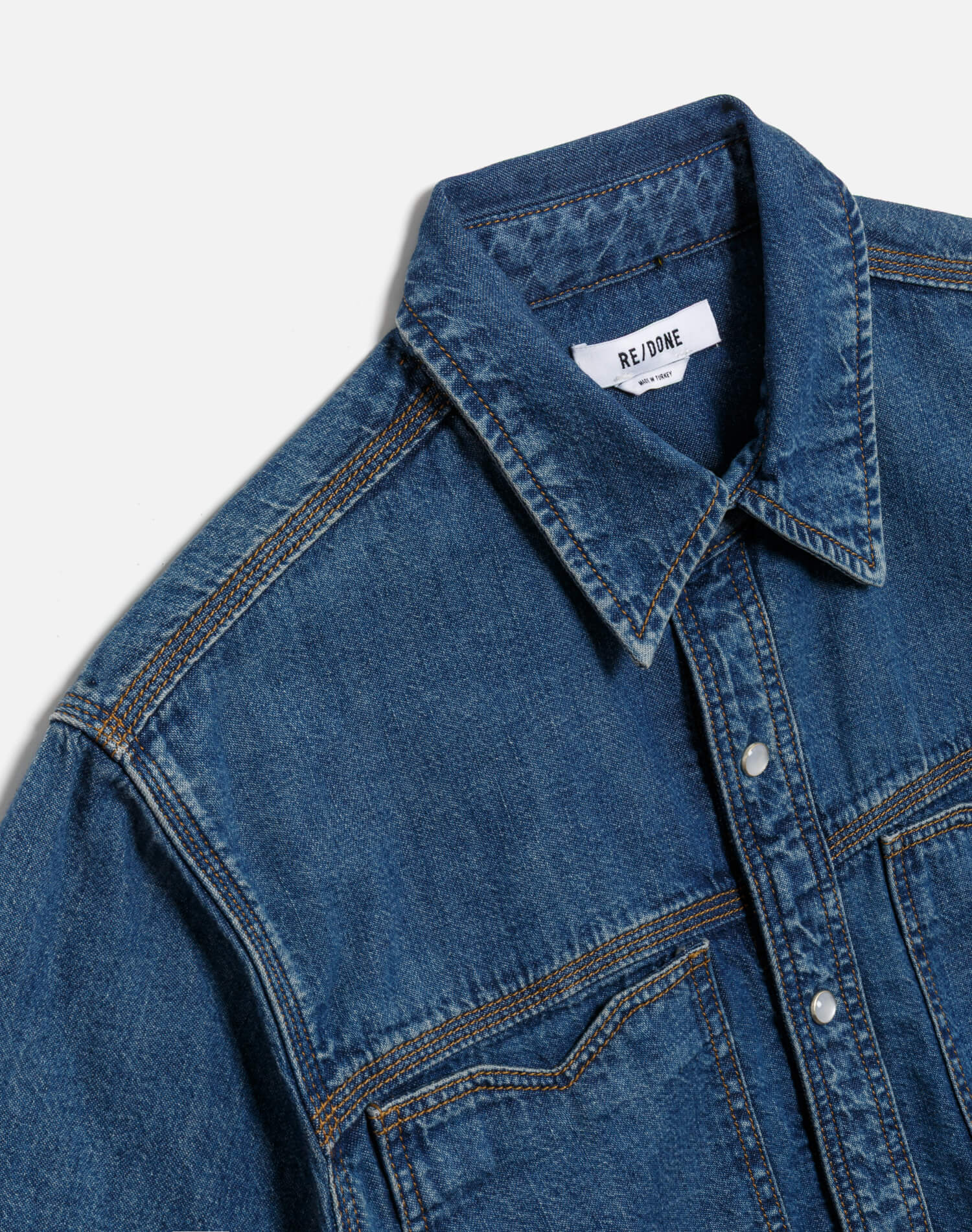 Oversize Crop Shirt Rustic Indigo