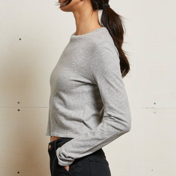 Jamie Recycled L/S Tee Heather Grey