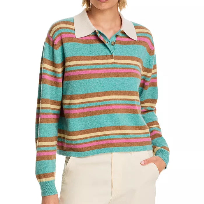 Cropped Stripe Rugby Glacier Combo