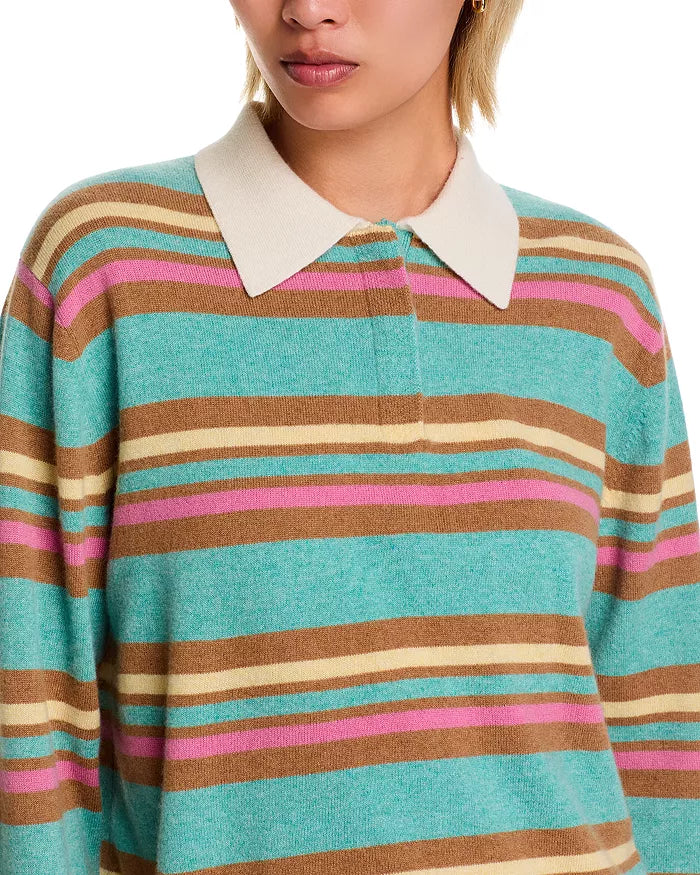 Cropped Stripe Rugby Glacier Combo