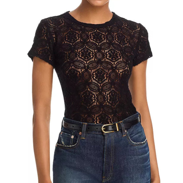 The Lace Tee Black