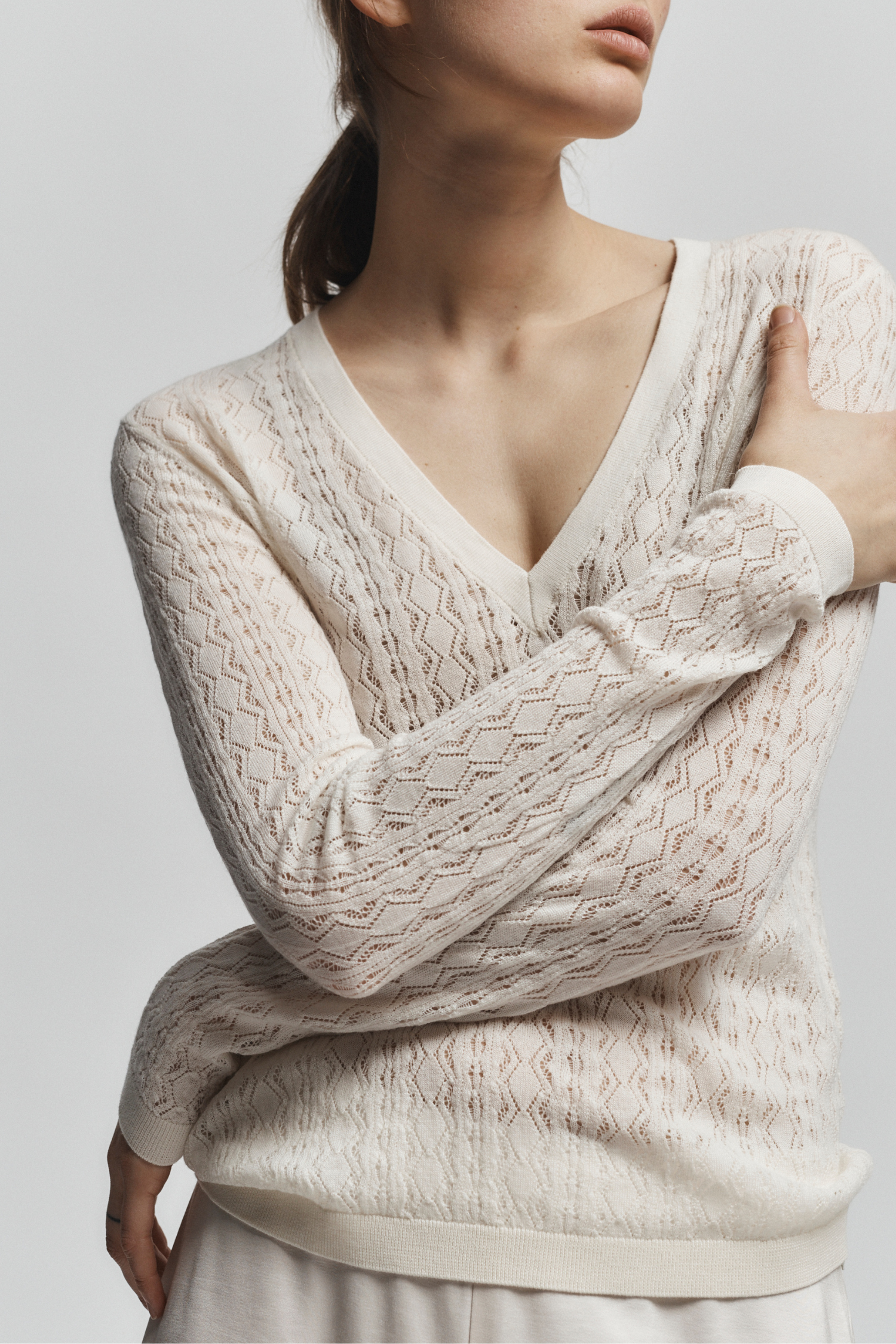 Wren Pointelle Knit Ivory