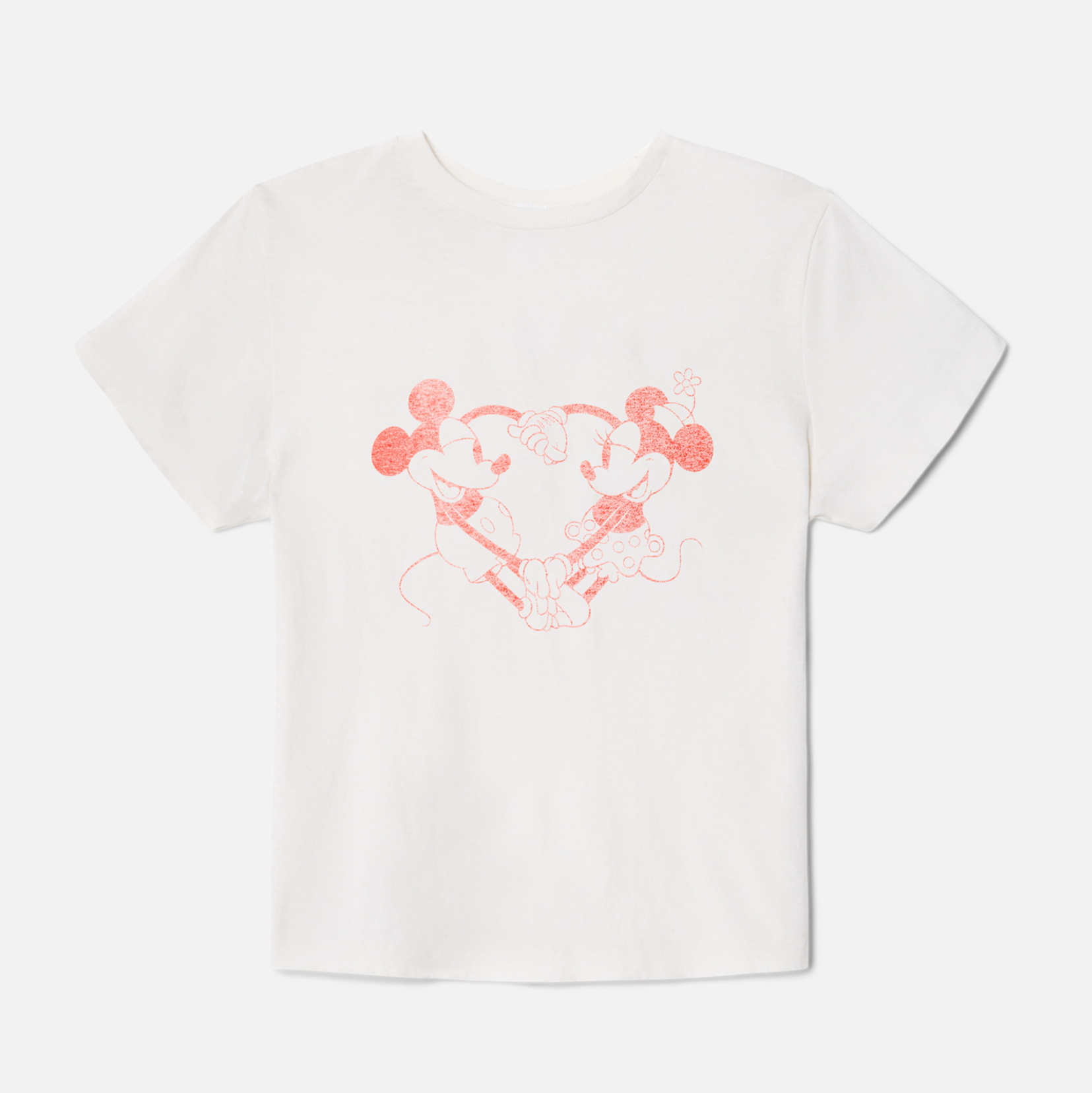 Classic Tee Disney Heart Hands Vintage White