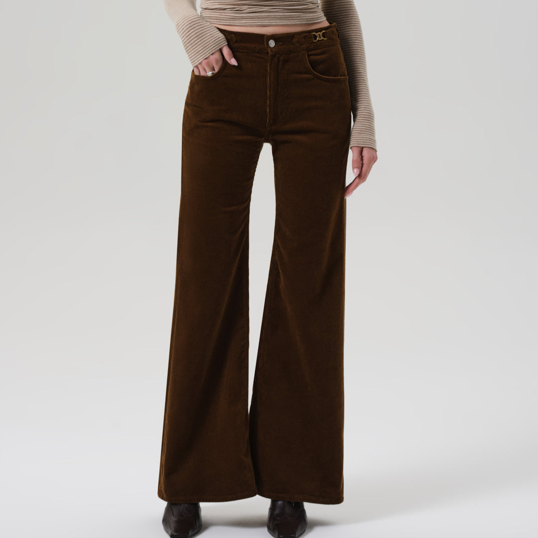Kimberly Flare W/ Horsebit Corduroy Manuka
