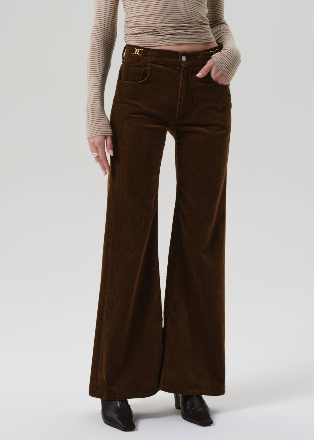 Kimberly Flare W/ Horsebit Corduroy Manuka