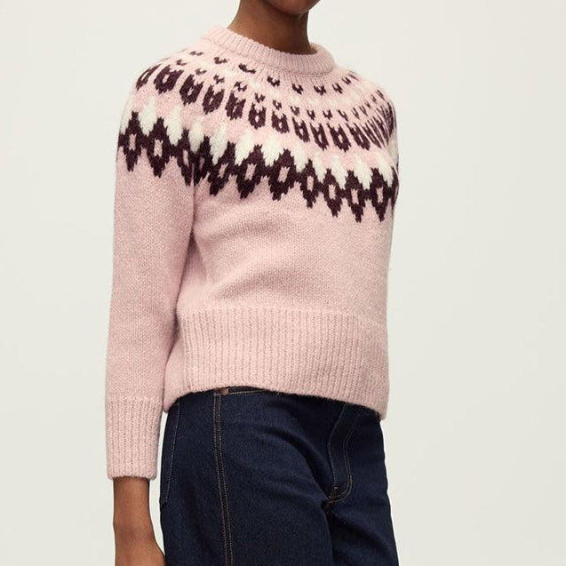 Anne Fairisle Pullover Deep Petal