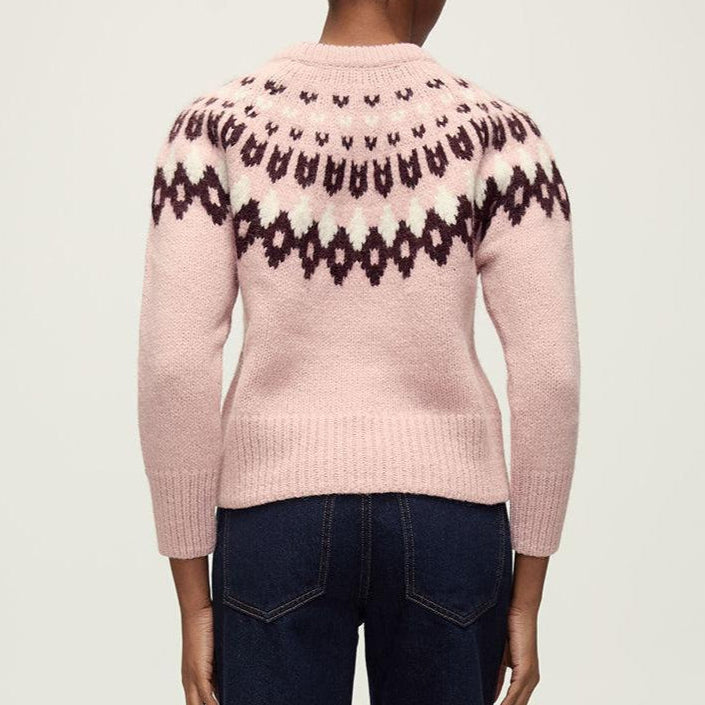 Anne Fairisle Pullover Deep Petal
