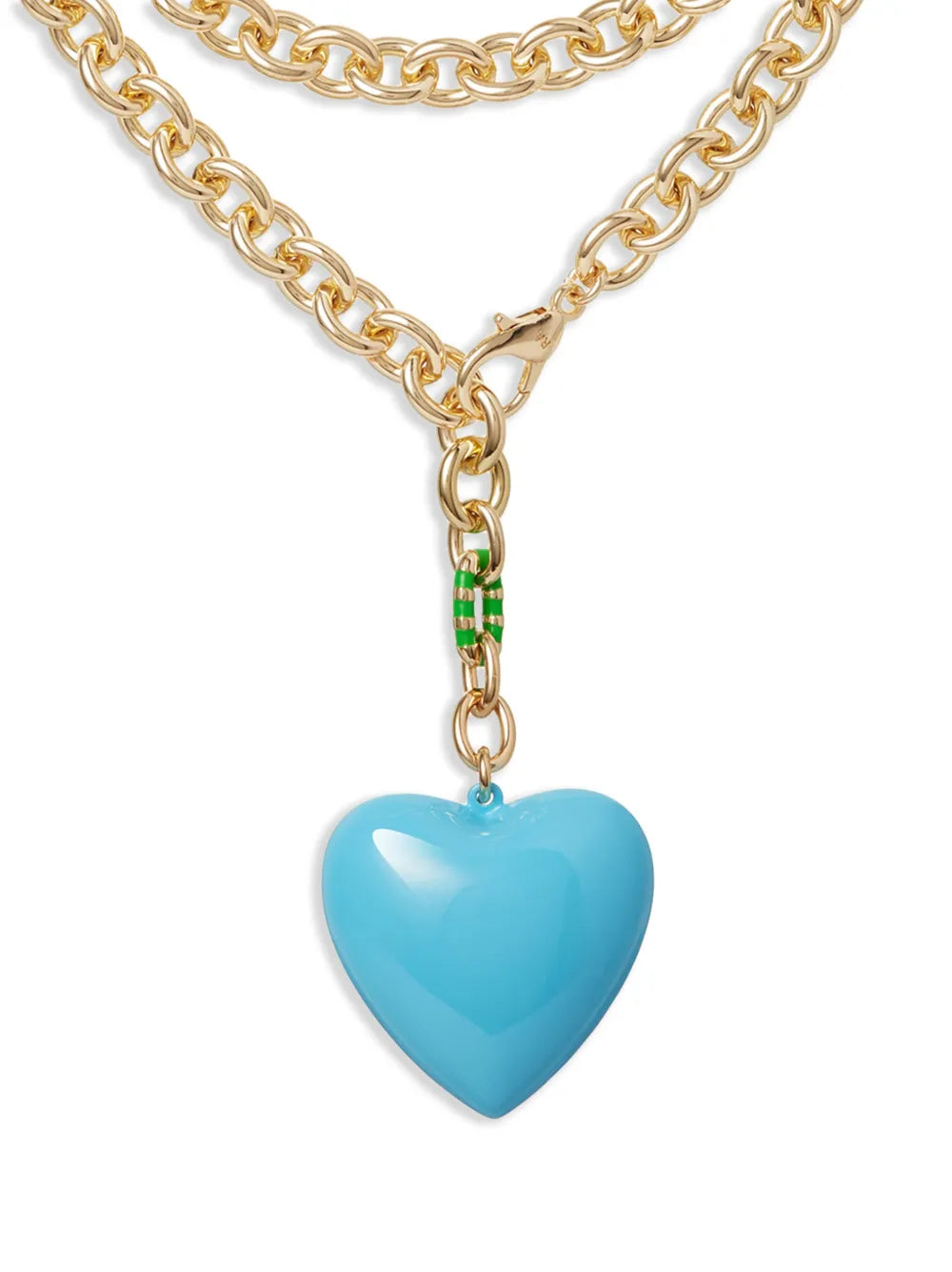 The Happy Heart Necklace Lt Turqoiuse