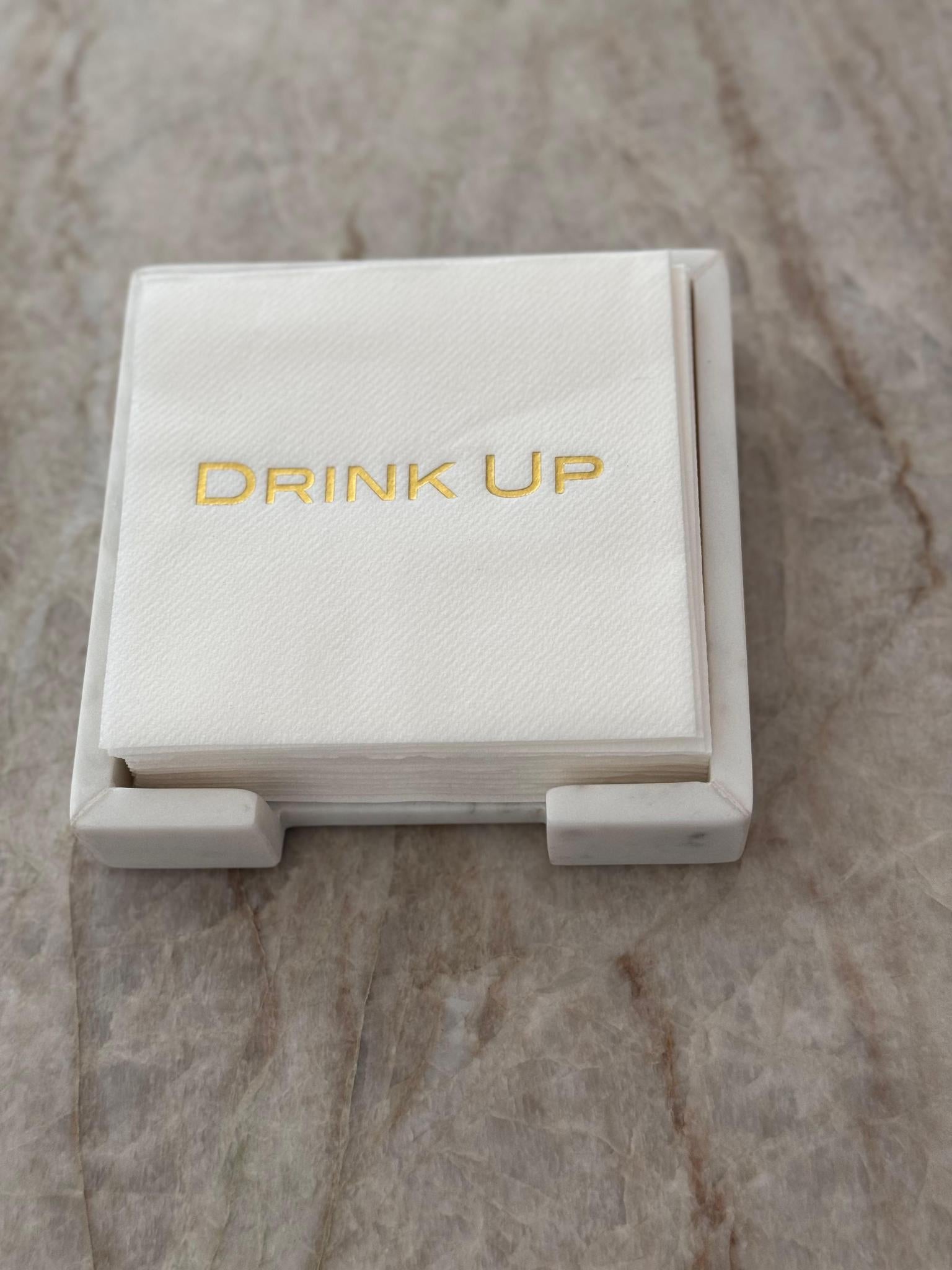 Marble Cocktail Napkin Gift Set