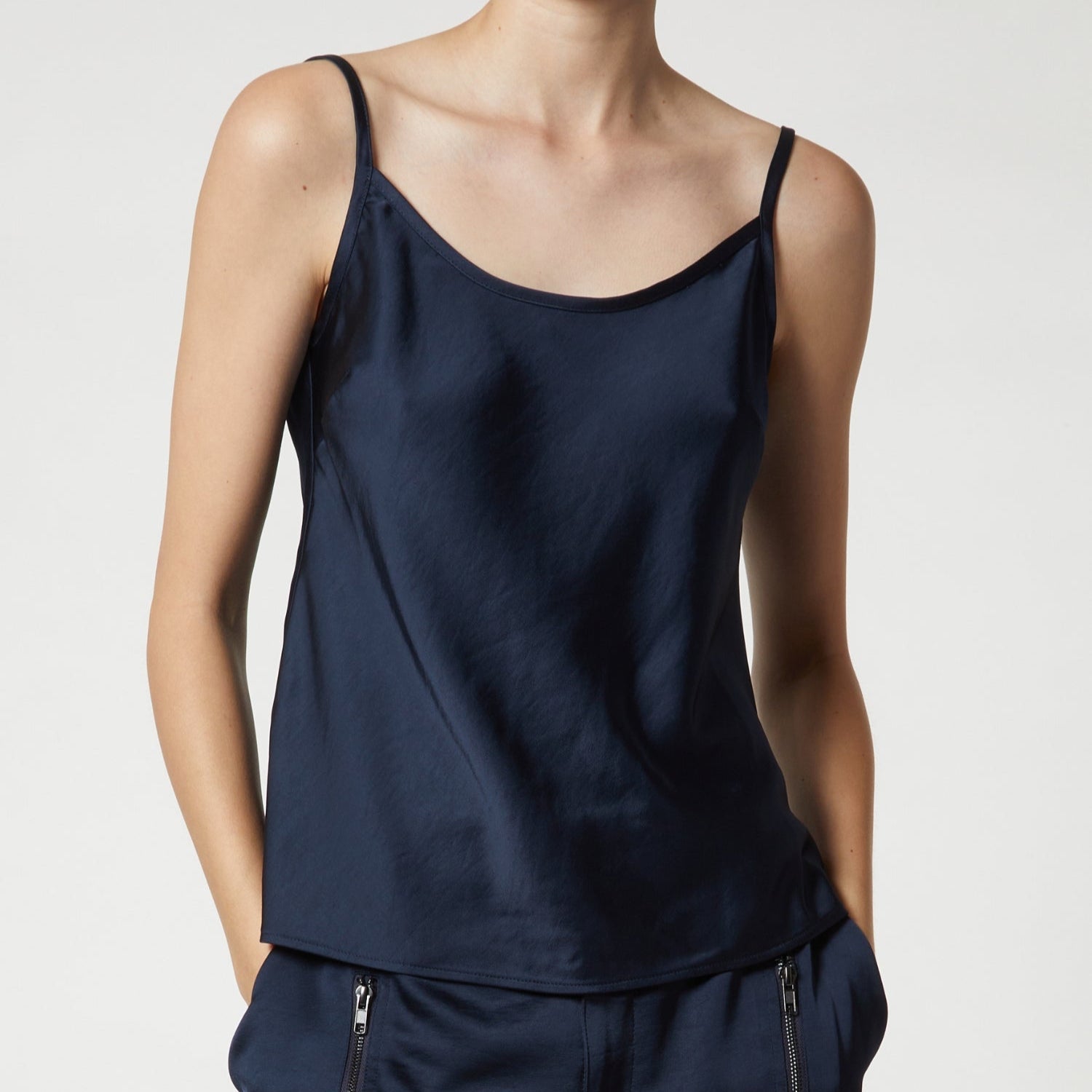 Elliot Charmeuse Cami Navy