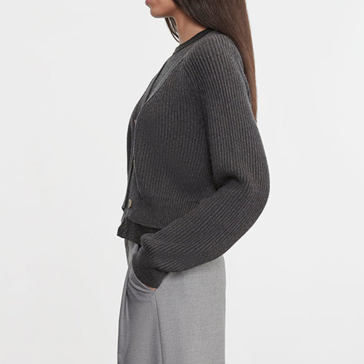 Chunky Cardigan Charcoal