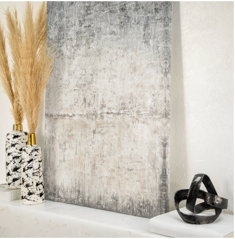 Metal Abstract Interwoven Decorative Object Black 7"