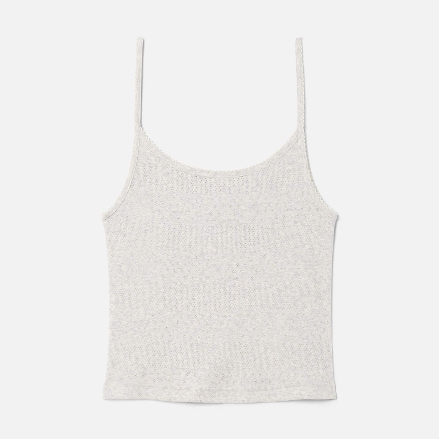 Pointelle Jolie Tank Heather Grey