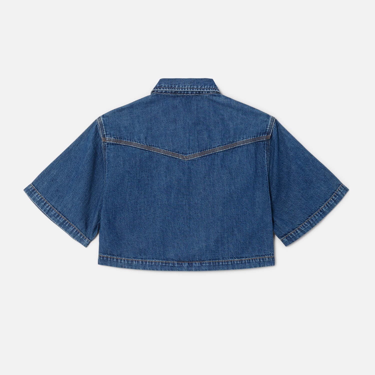 Oversize Crop Shirt Rustic Indigo