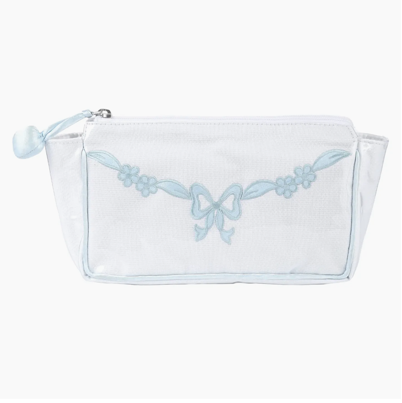 Floral Bow Small Makeup Bag