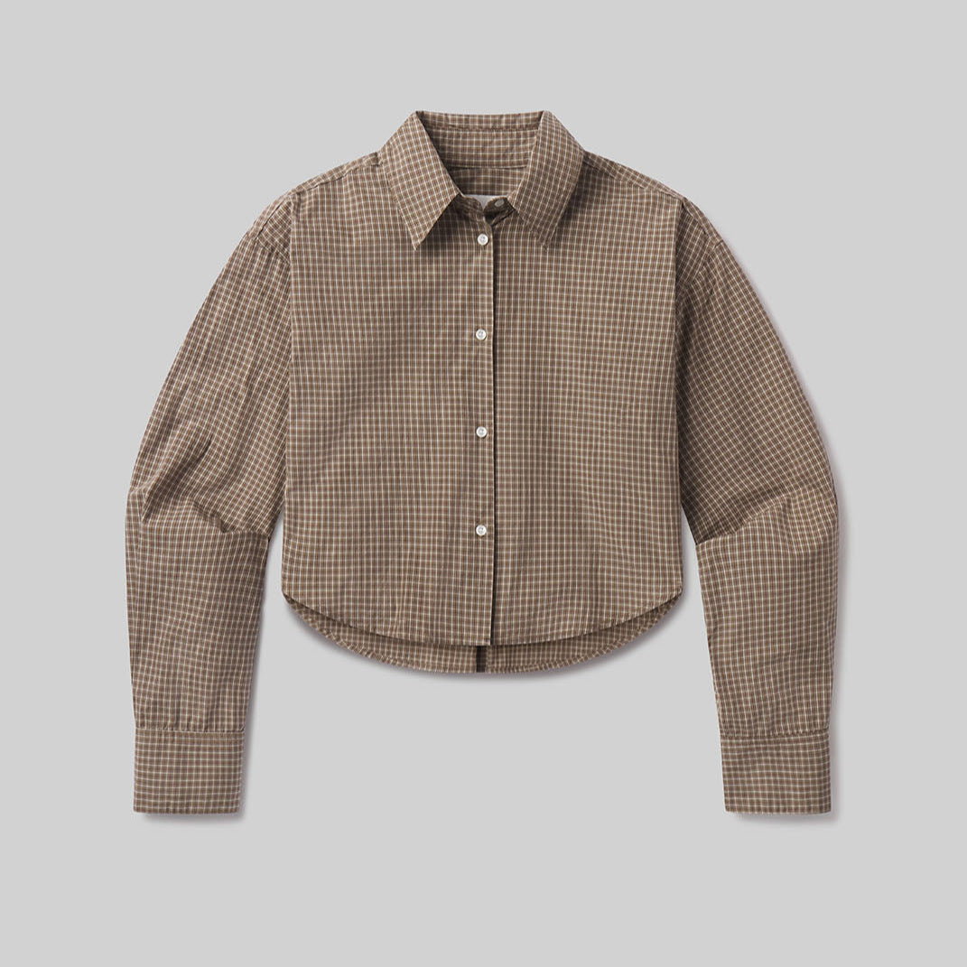 Ana Cropped Shirt Heritage Plaid