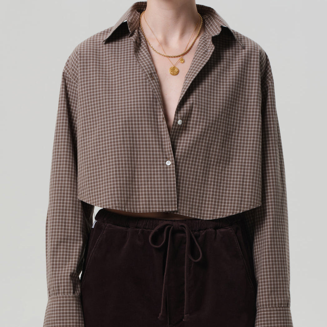 Ana Cropped Shirt Heritage Plaid