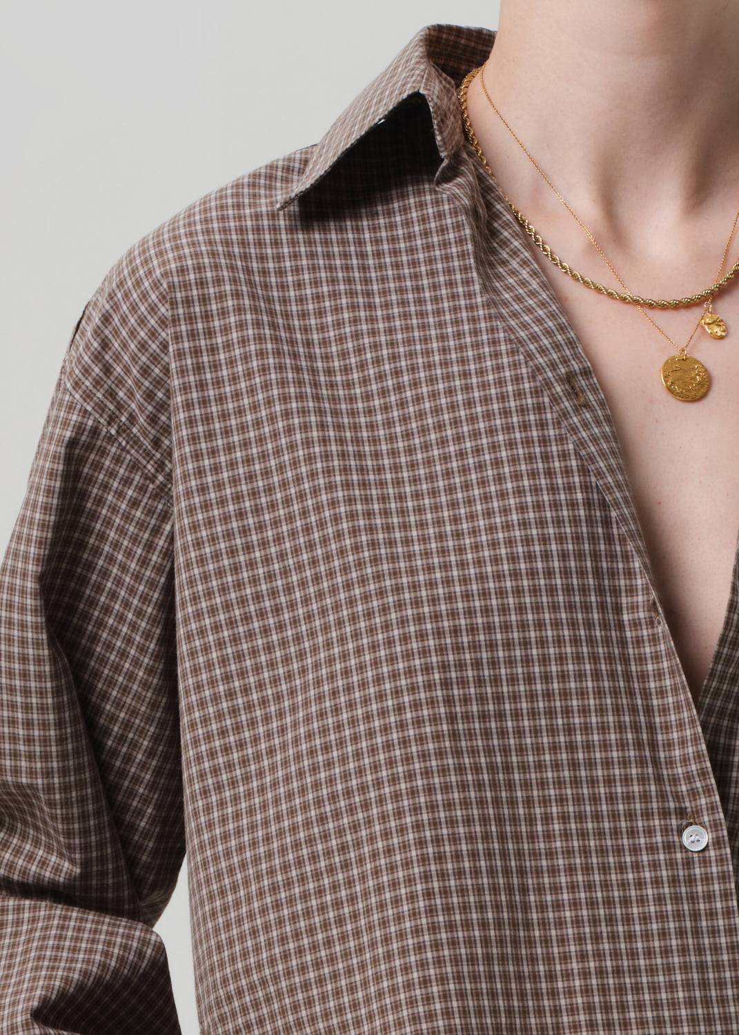 Ana Cropped Shirt Heritage Plaid