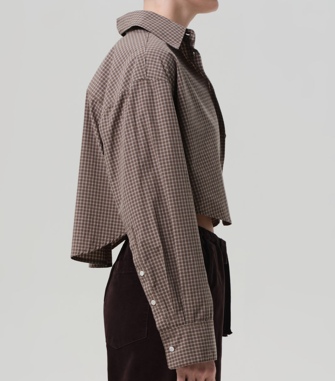 Ana Cropped Shirt Heritage Plaid