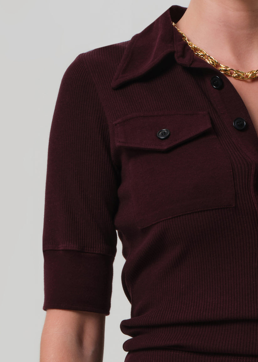 Amina Polo Shirt Mahogany