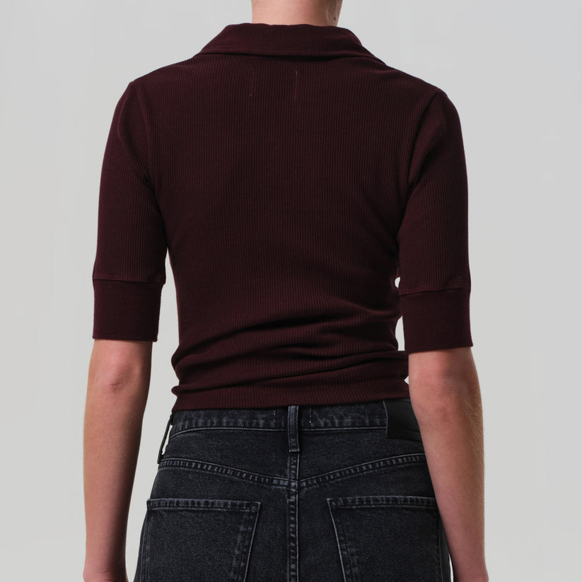 Amina Polo Shirt Mahogany
