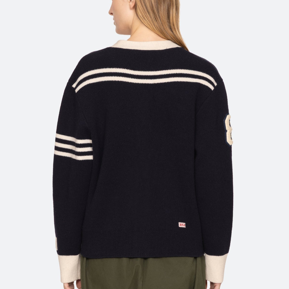 Arther Varsity Cardigan Navy