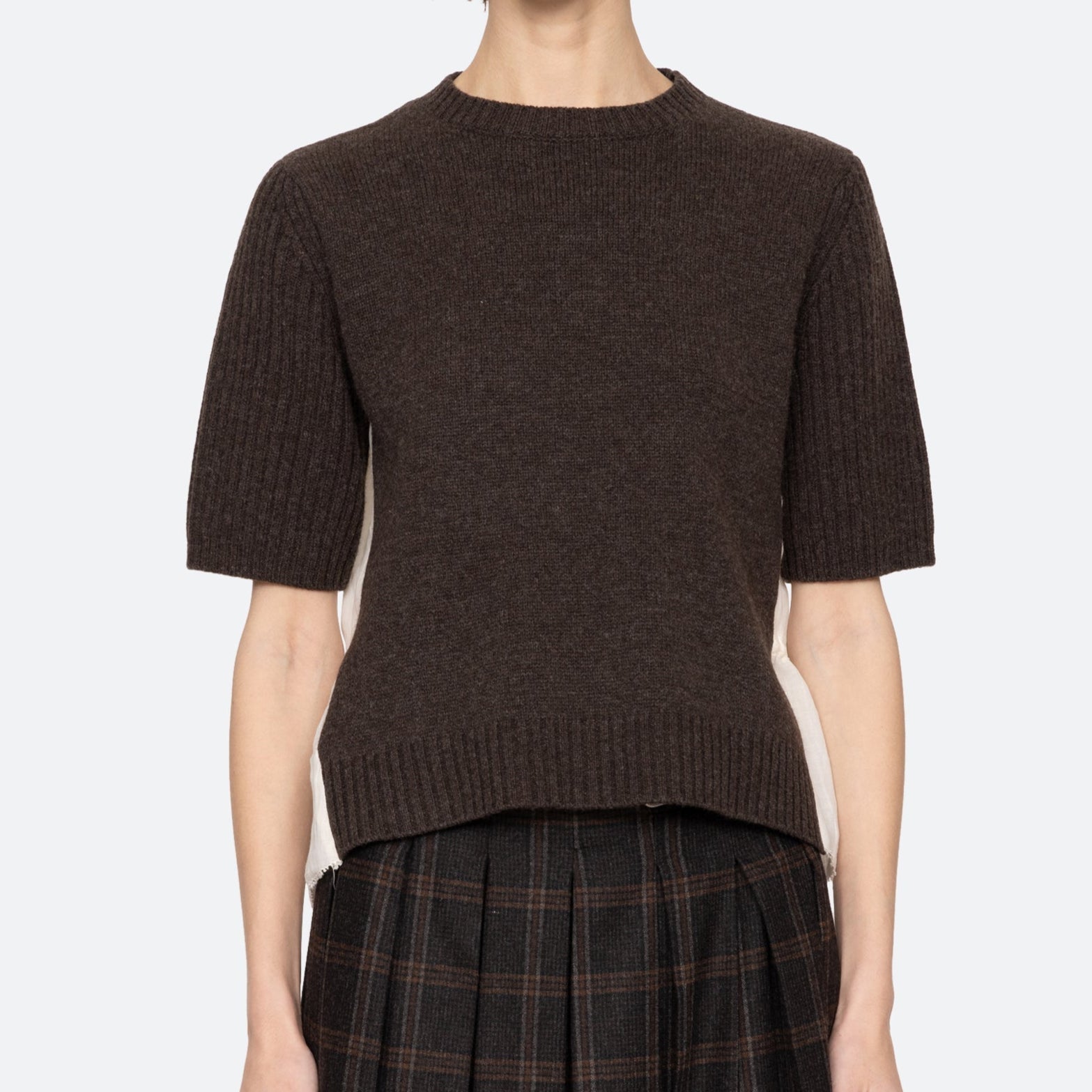 Mallory Knit S/Slv Sweater Coffee