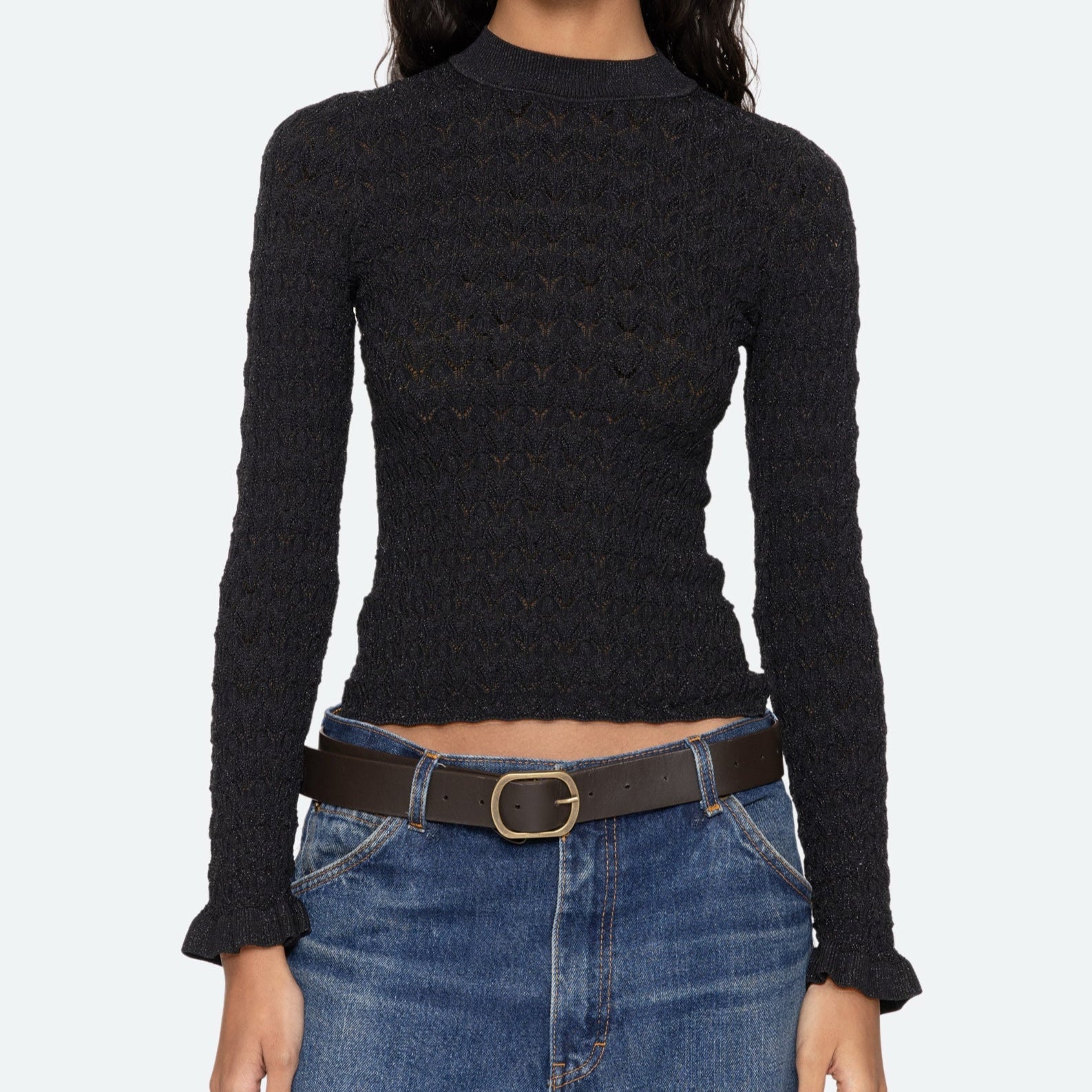 Ruby Knit L/Slv Top Black