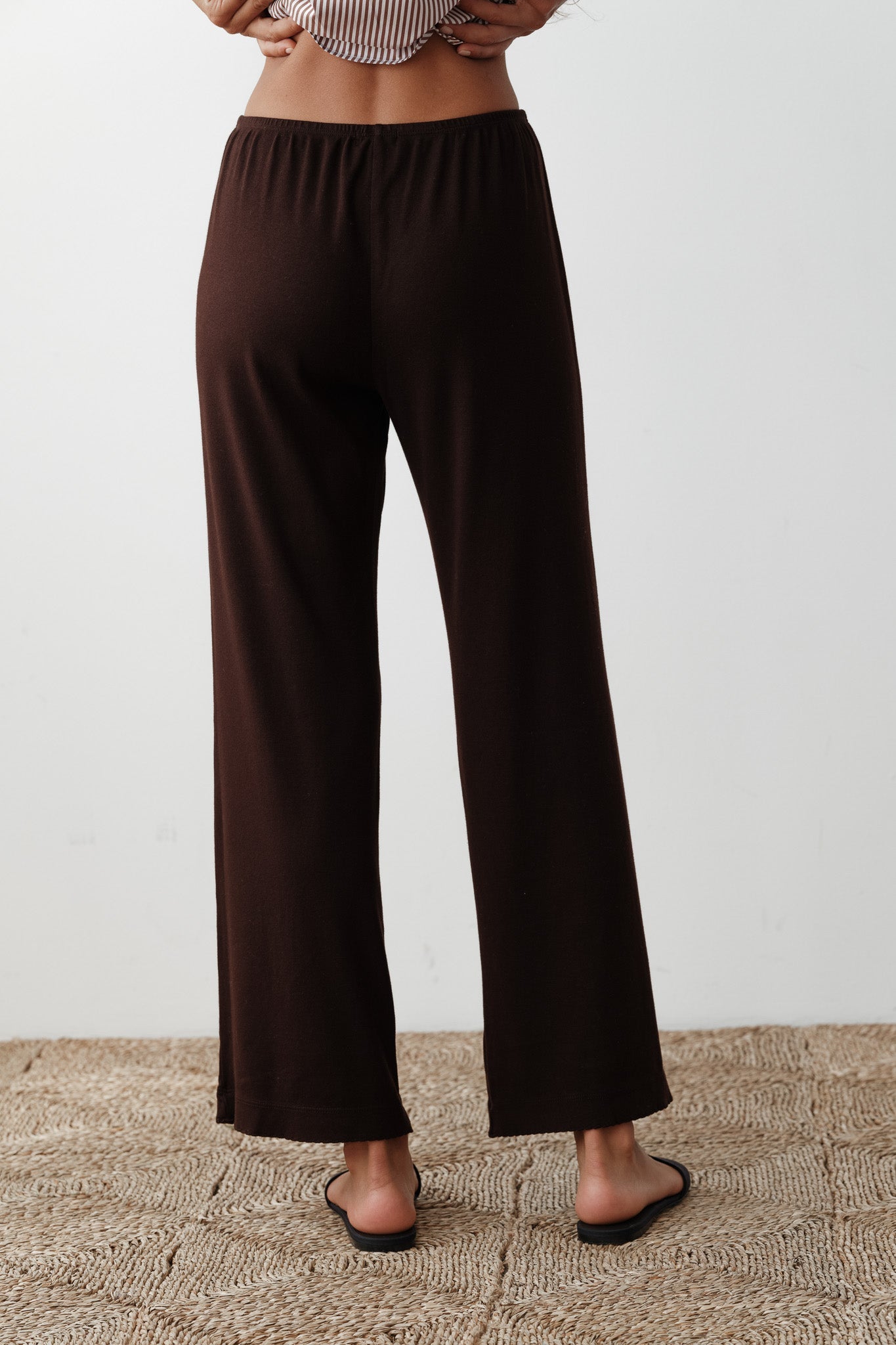 The Baby Rib Scallop Pant Espresso