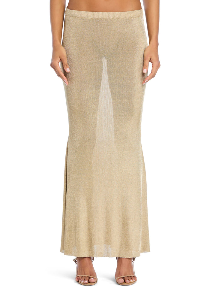 Harmony Metallic Skirt Gold