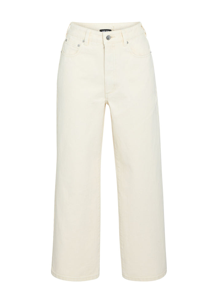Kirt Wide Leg Crop Jean Eggshell