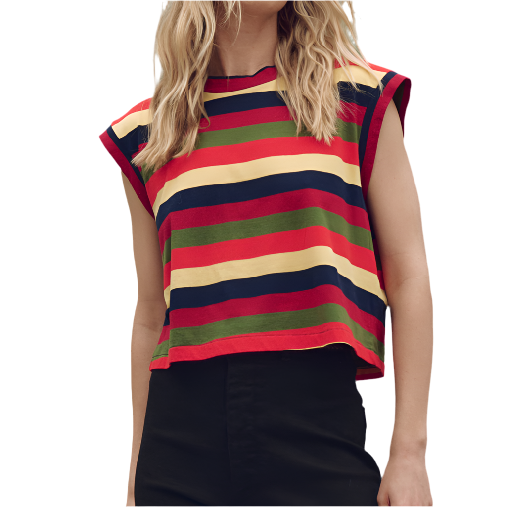 The Square Tee Playa Stripe
