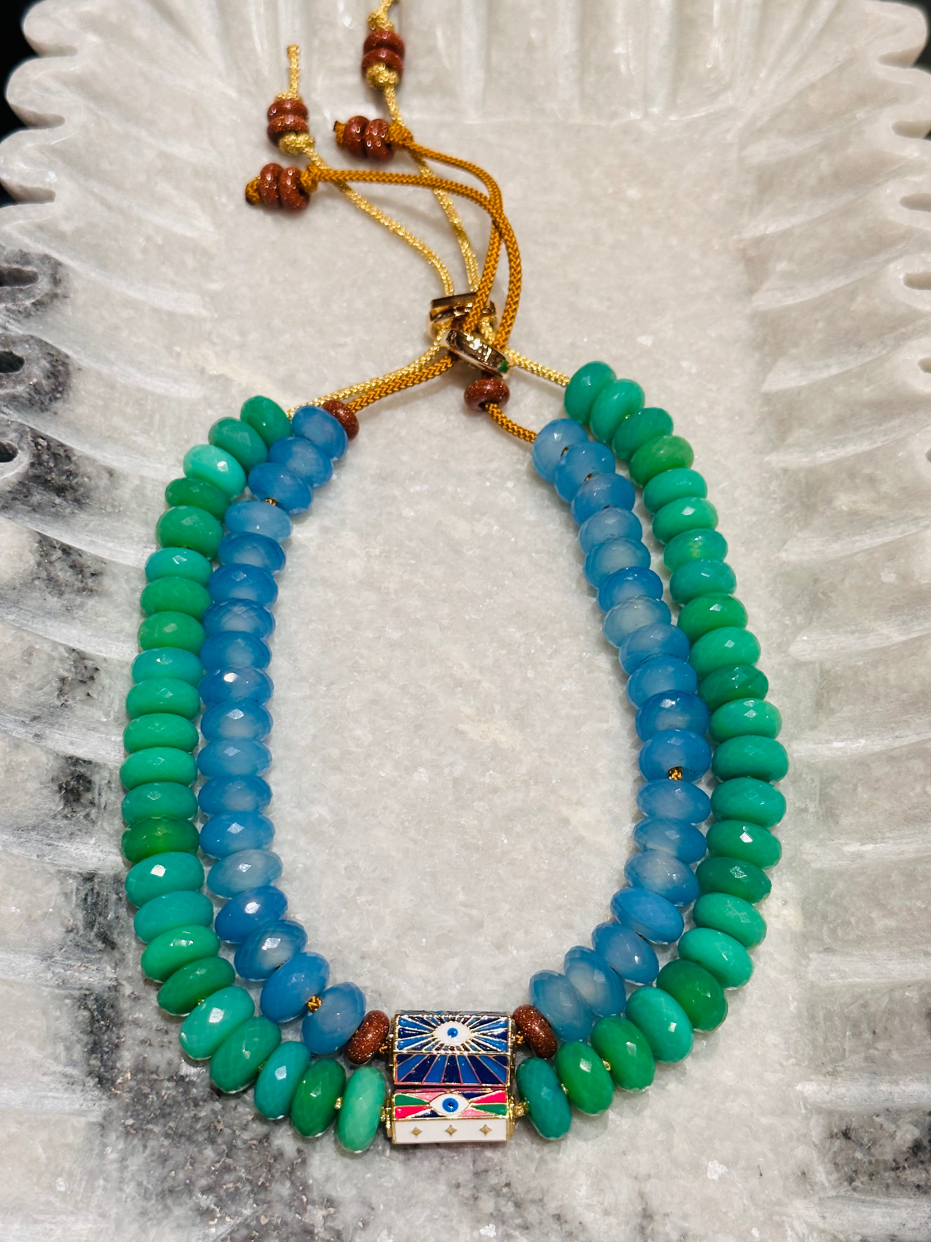 LaMand x Saint Tropez Chalcedony Amulet Necklace