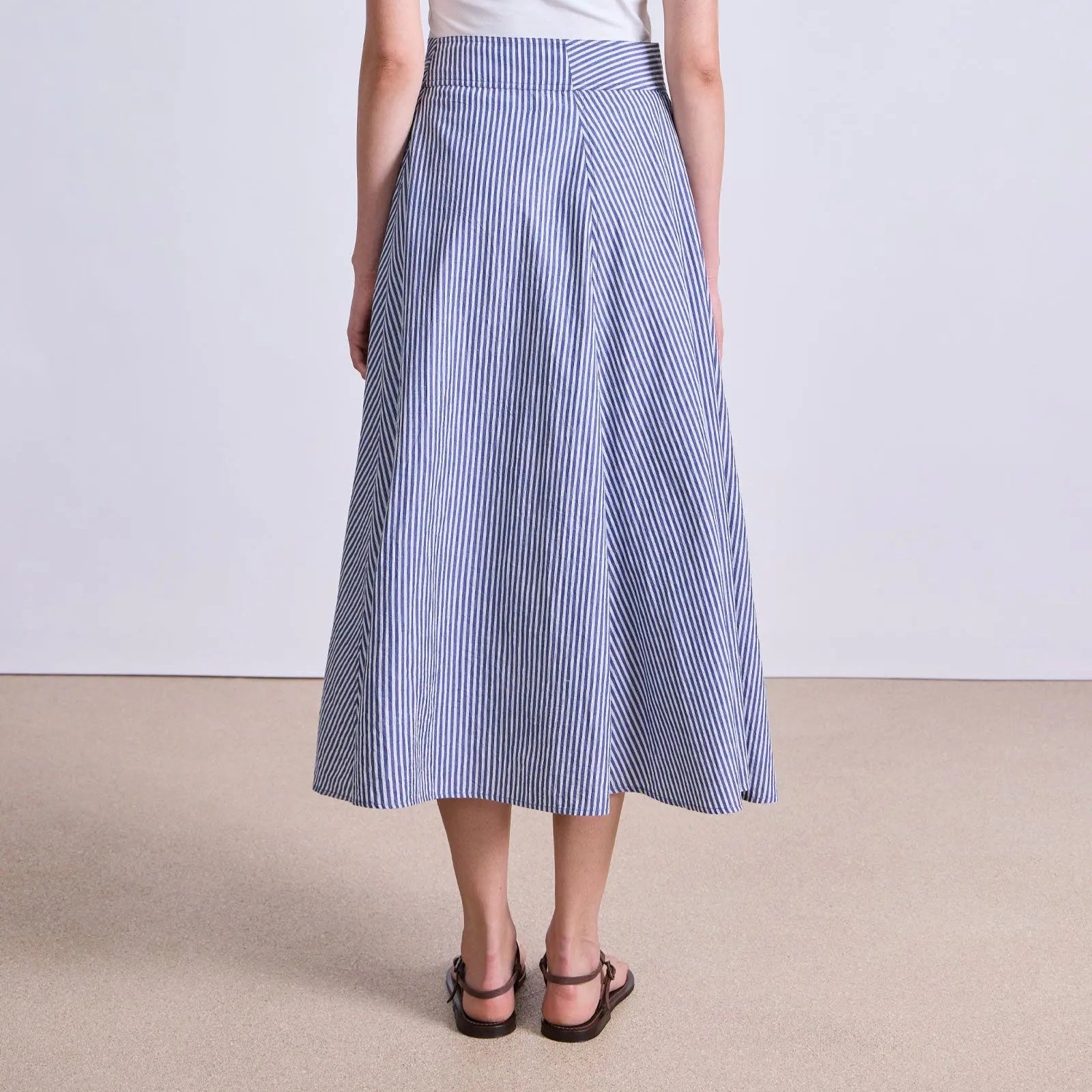Marsala Skirt Skinny Stripes Indigo