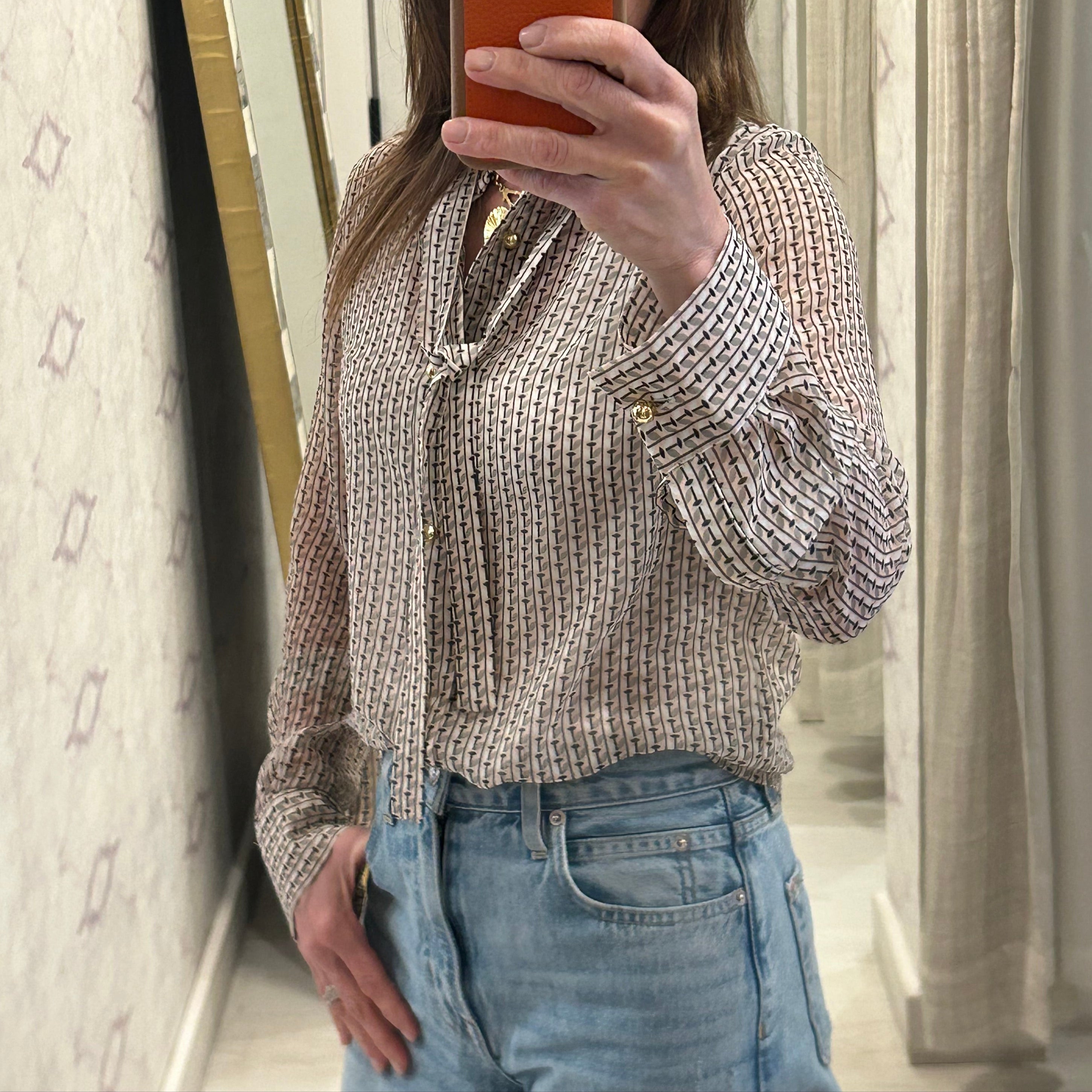 The Academy Blouse II Geo Print