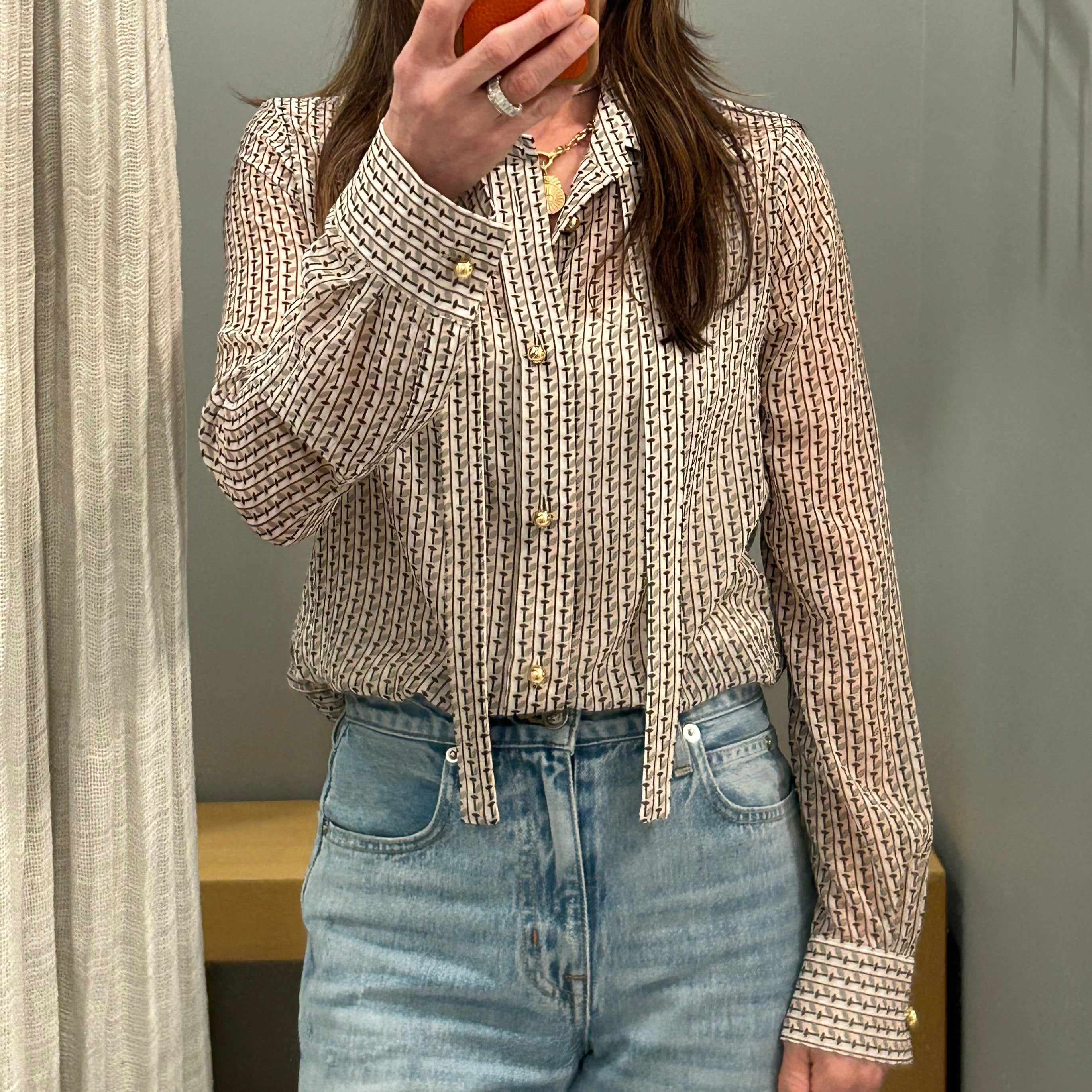 The Academy Blouse II Geo Print