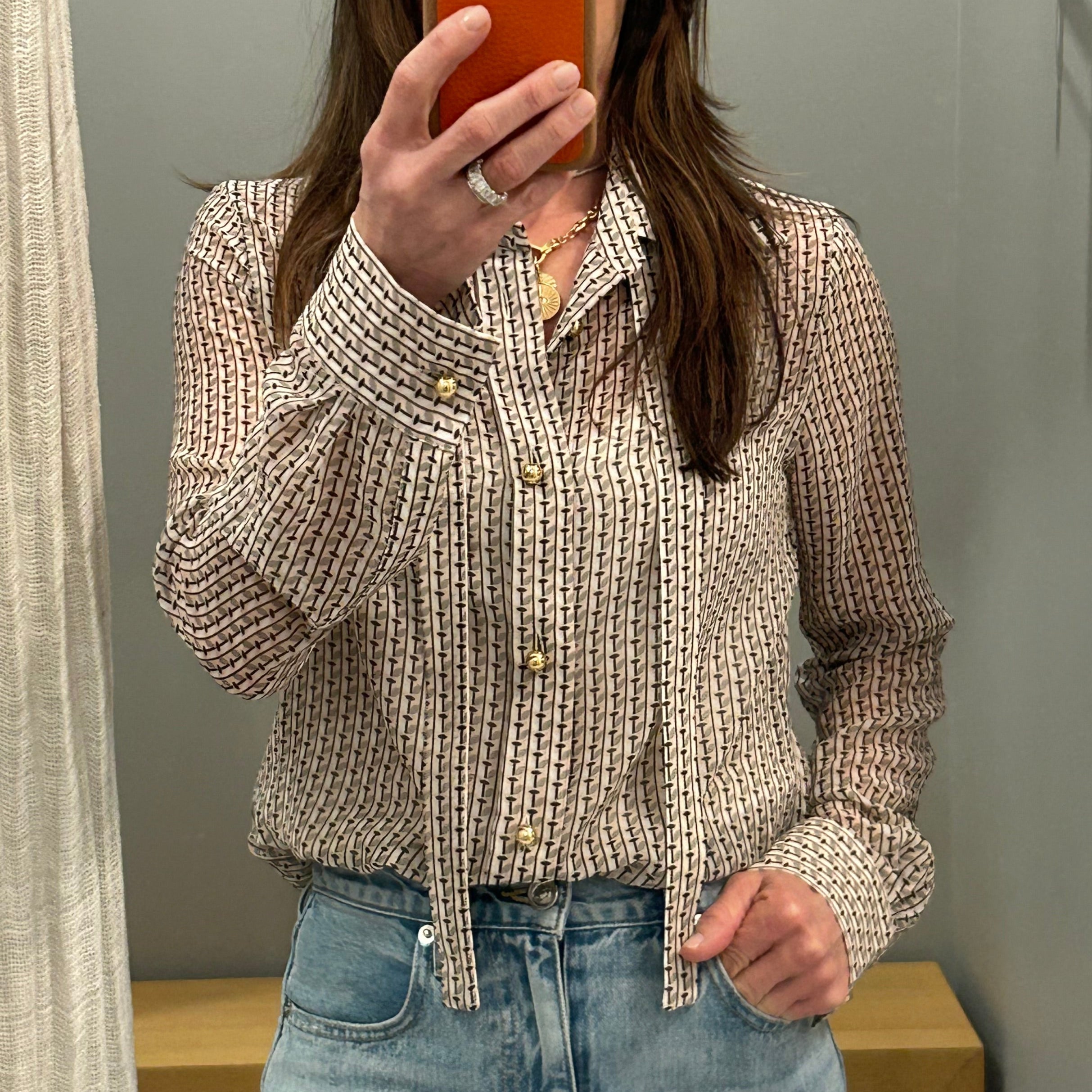 The Academy Blouse II Geo Print