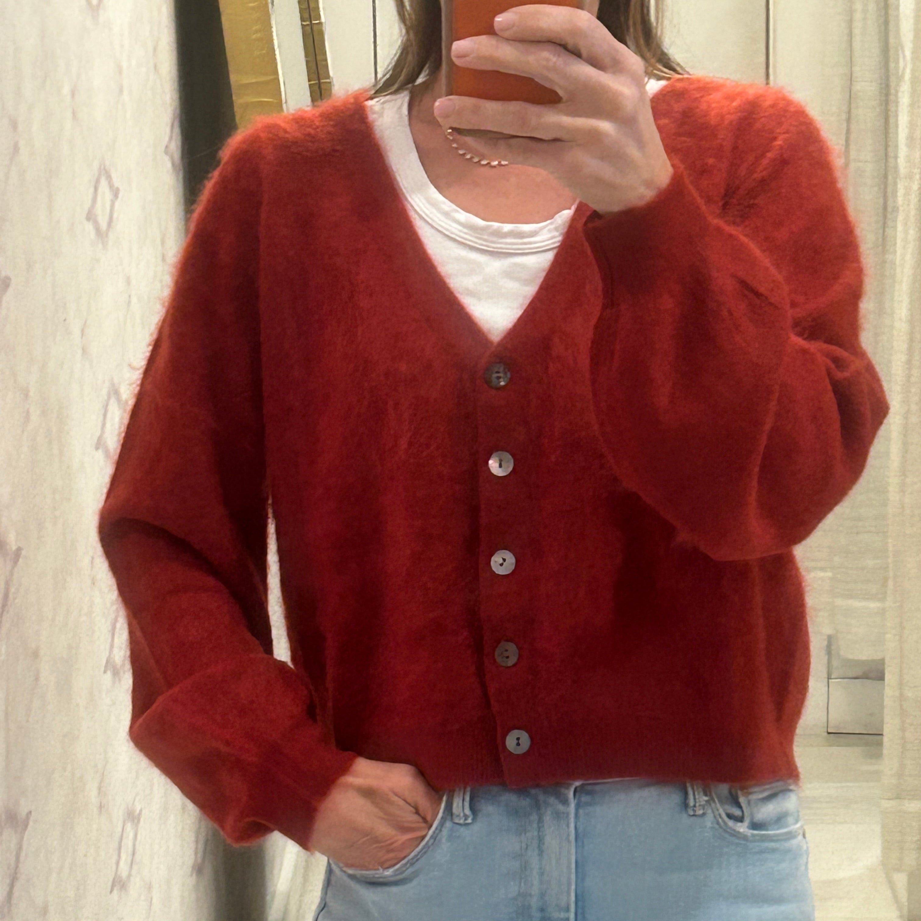 Brushed Liusa Cardi Dahlia