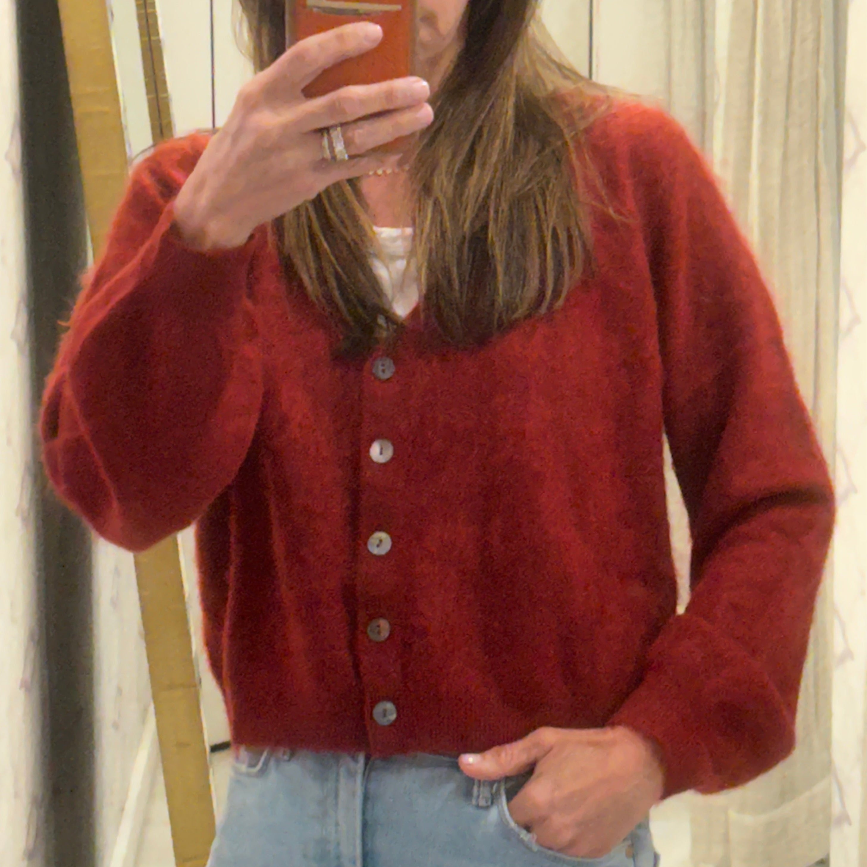 Brushed Liusa Cardi Dahlia