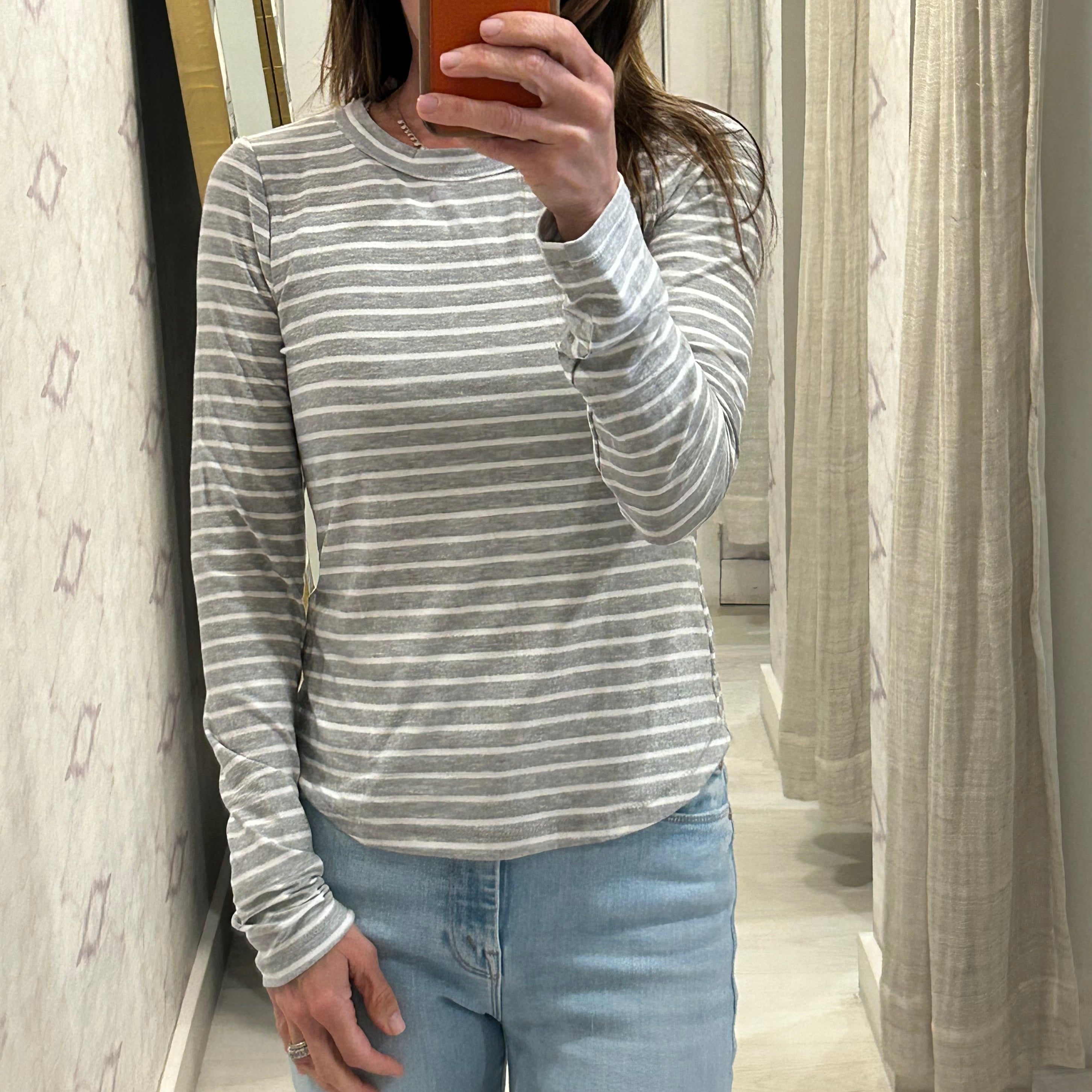 Over and Out Striped Hthr Grey/Ivory