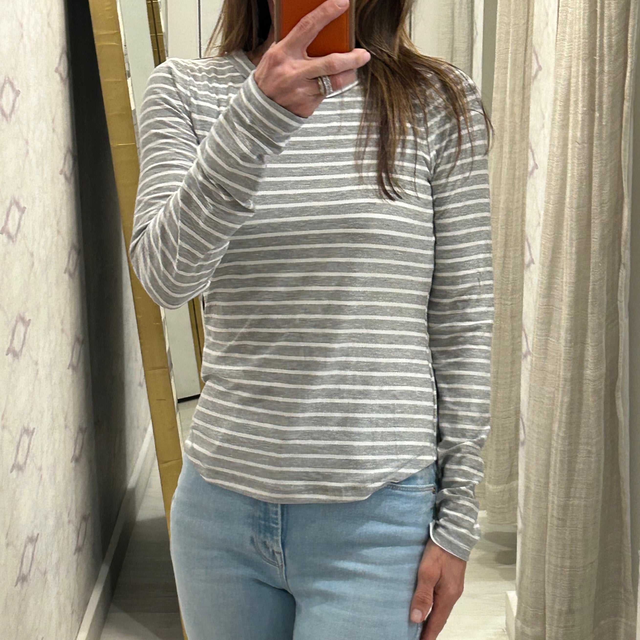 Over and Out Striped Hthr Grey/Ivory