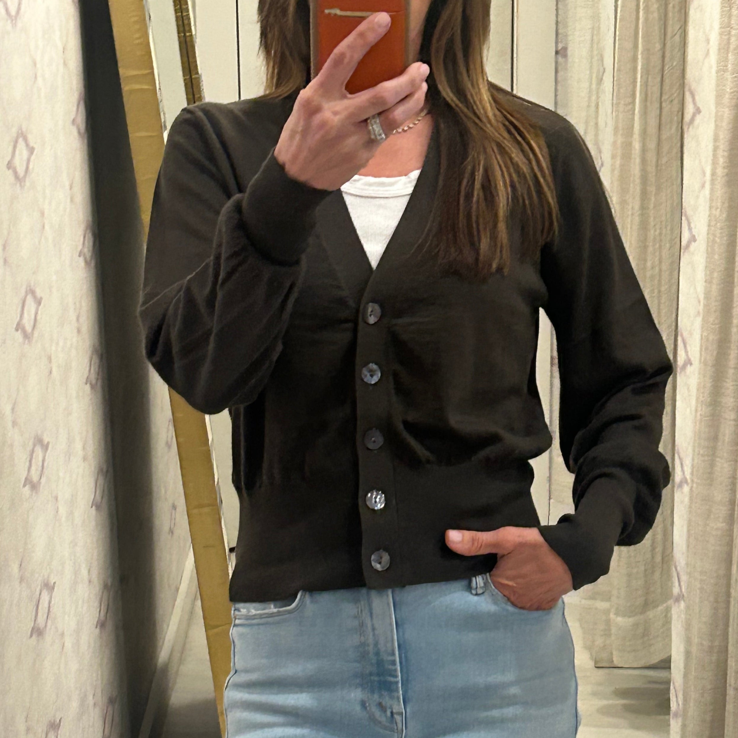 Jes Elegant Cardigan Khaki