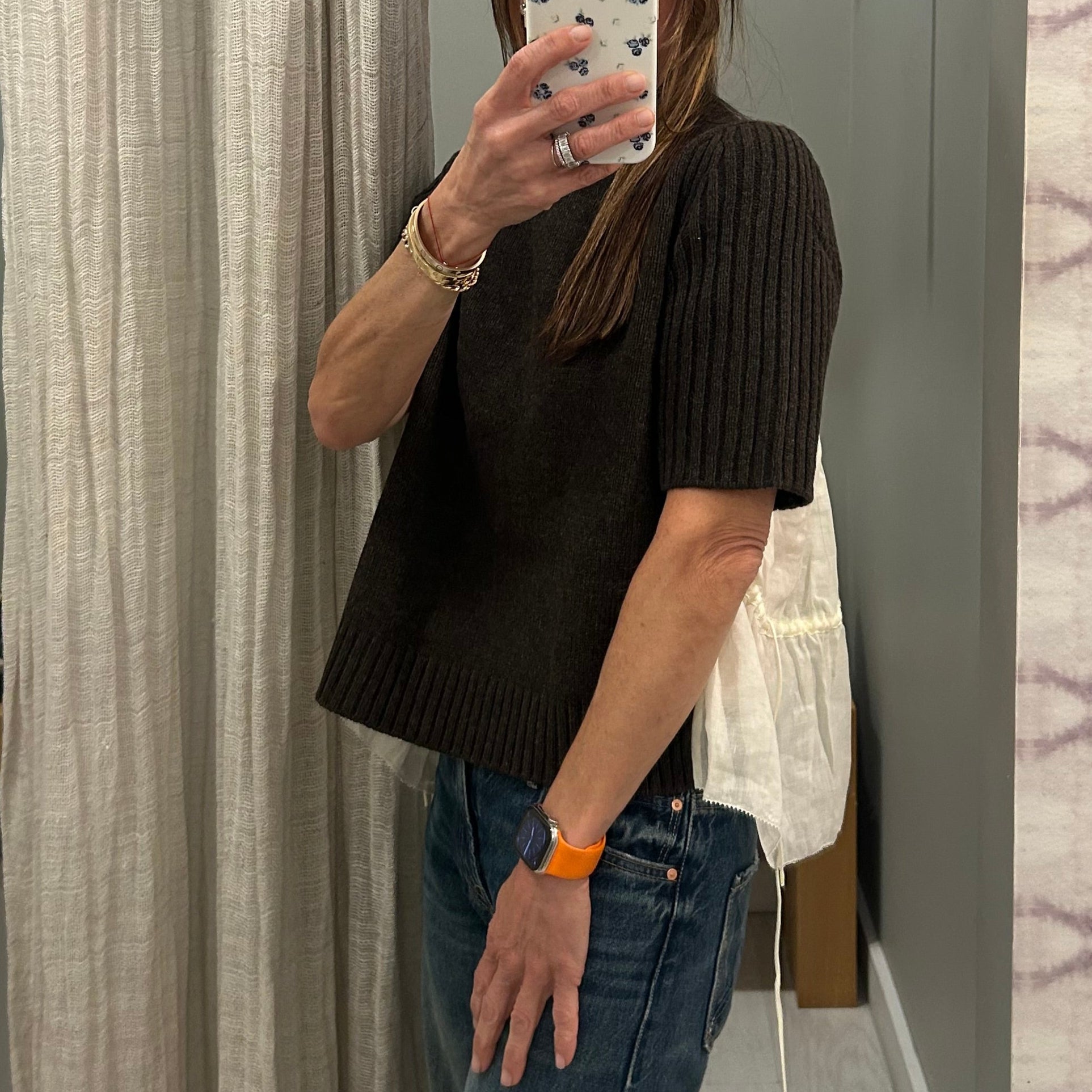 Mallory Knit S/Slv Sweater Coffee
