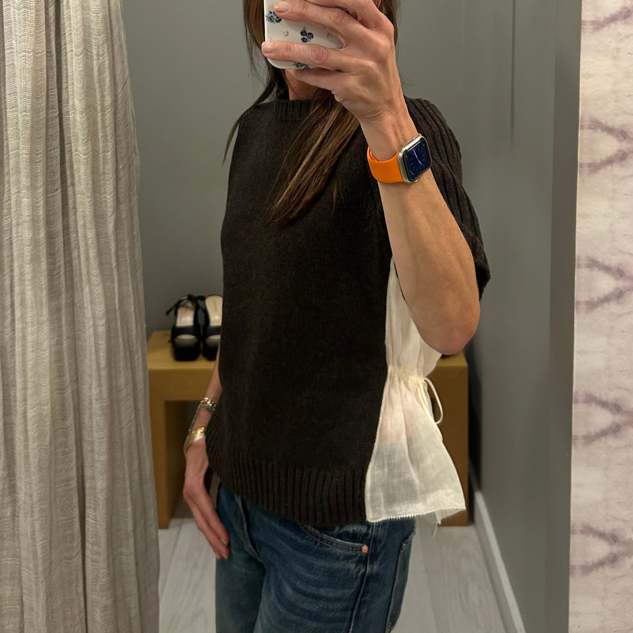 Mallory Knit S/Slv Sweater Coffee