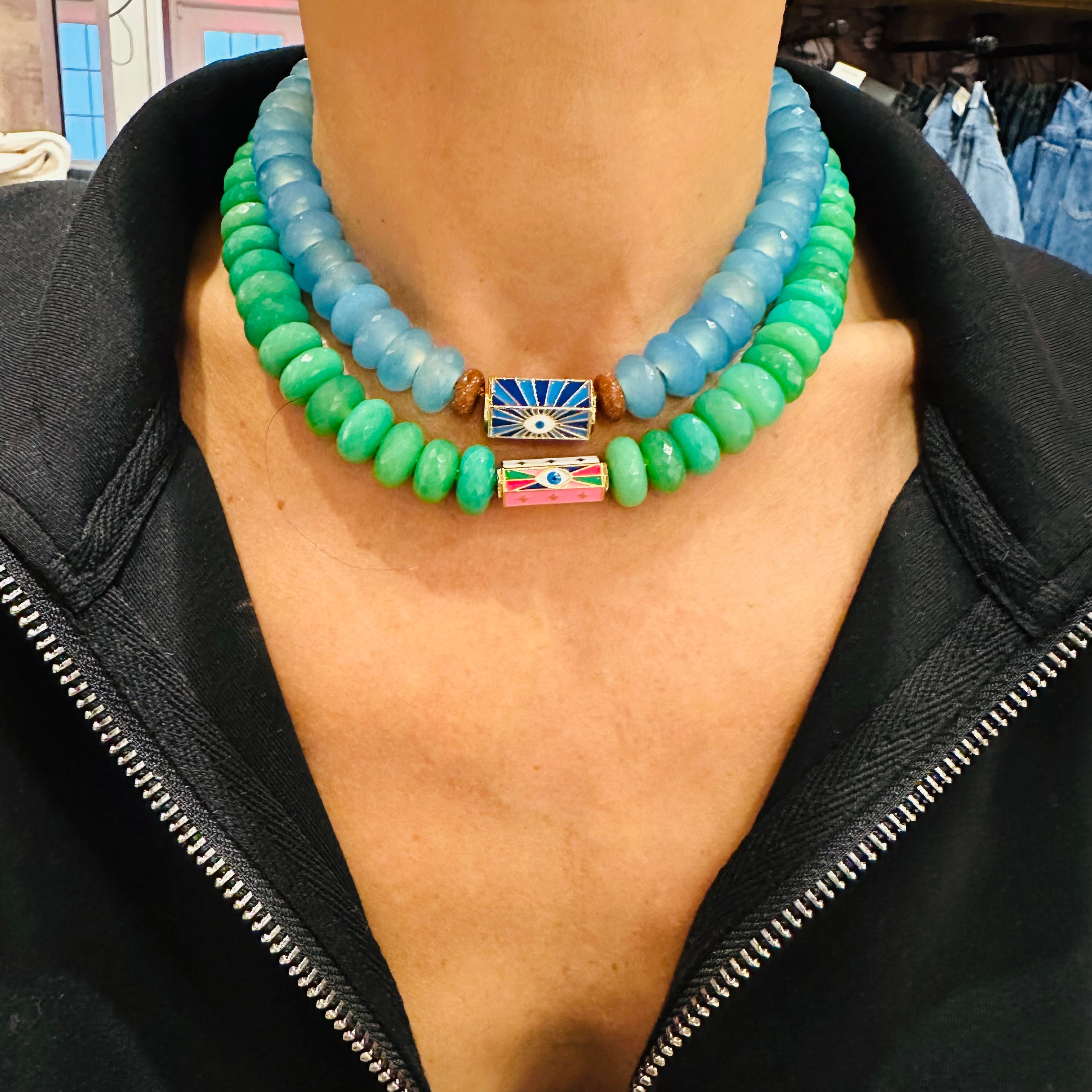 LaMand x Saint Tropez Chalcedony Amulet Necklace
